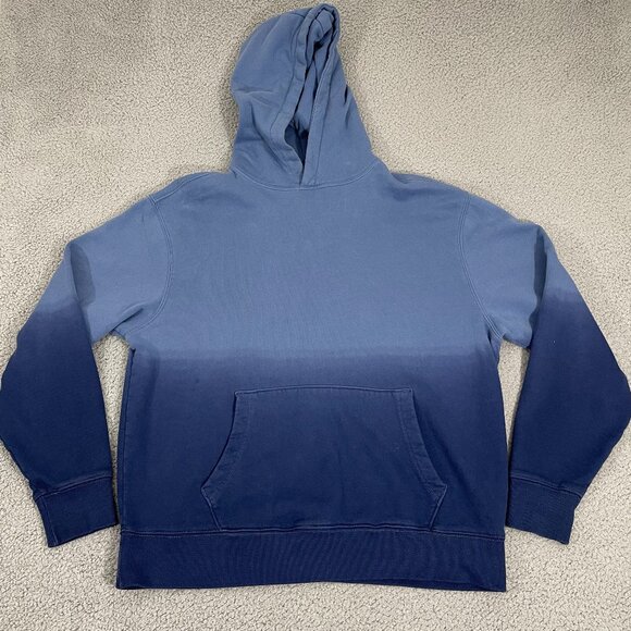 Old Navy Dip Dyed Hoodie Men L Blue Pullover - Picture 1 of 8